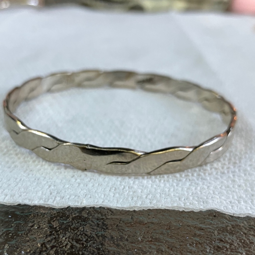 Chic Sterling Silver Twisted Bangle Bracelet - image 2
